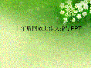 二十年后回故乡作文指导PPT.完整版PPT文档课件.ppt