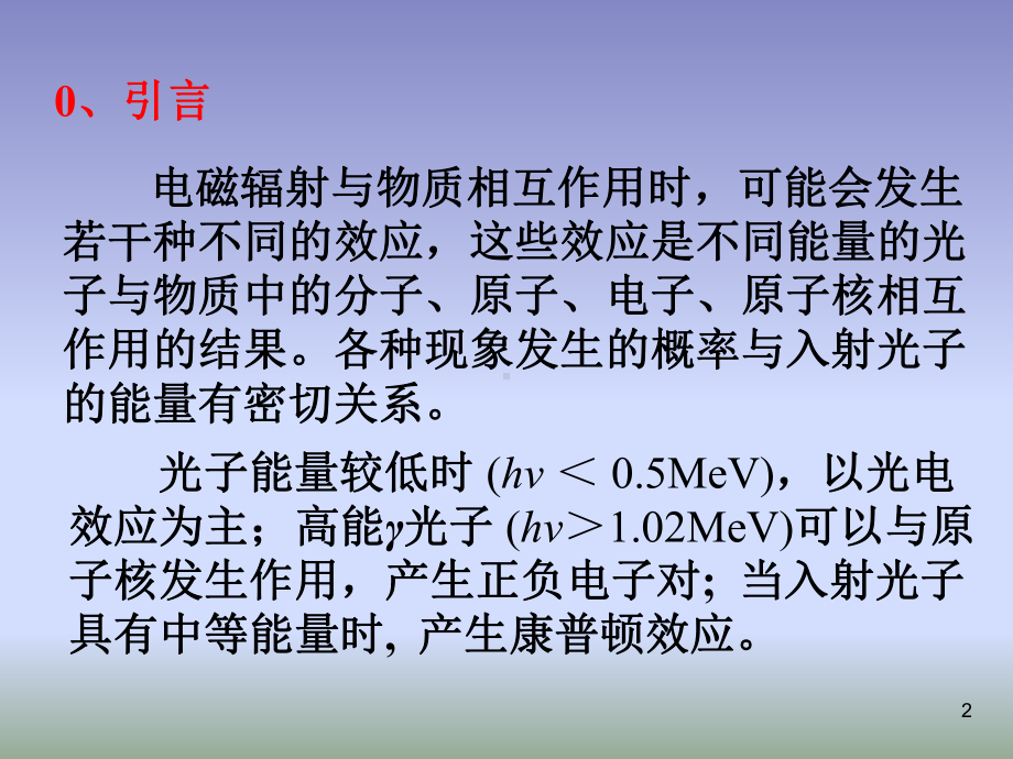 伽玛射线与物质相互作用-康普顿效应及推导过程课件.pptx_第2页