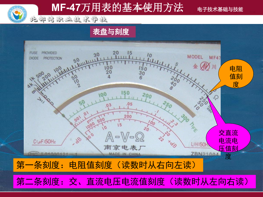 MF47万用表的基本使用方法演示幻灯片课件.ppt_第3页