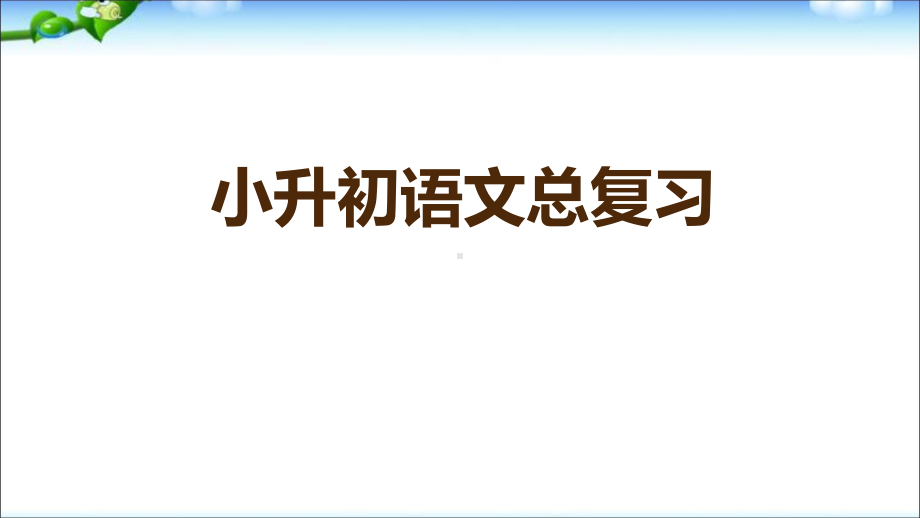 小升初语文知识点专项复习《句子》课件.ppt_第1页