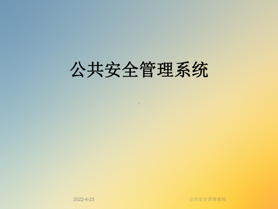 公共安全管理系统课件.ppt_第1页