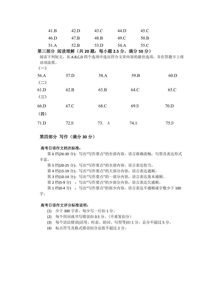 （绵阳市高中2019级第三次诊断性考试答案）日语.docx_第2页