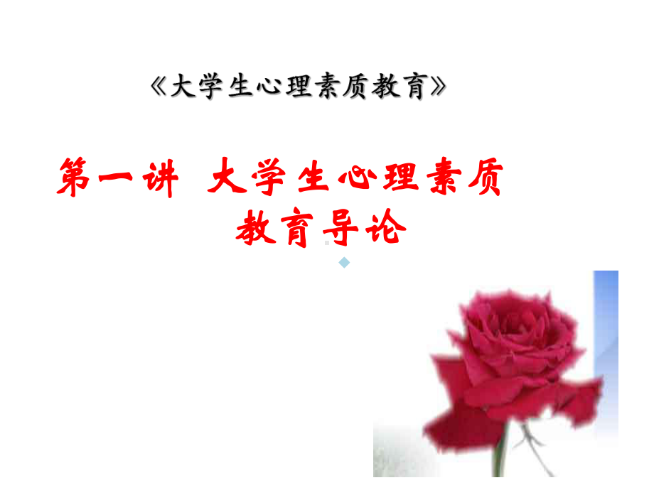 大学生心理素质教育导论课件.ppt_第1页