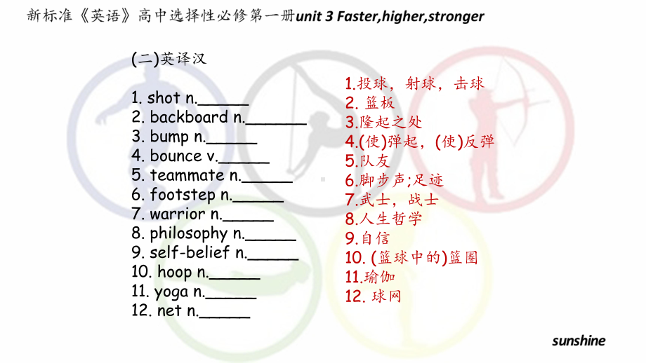 Unit 3 Faster higher stronger 一轮复习ppt课件（2019）新外研版高中英语选择性必修第一册.pptx_第3页