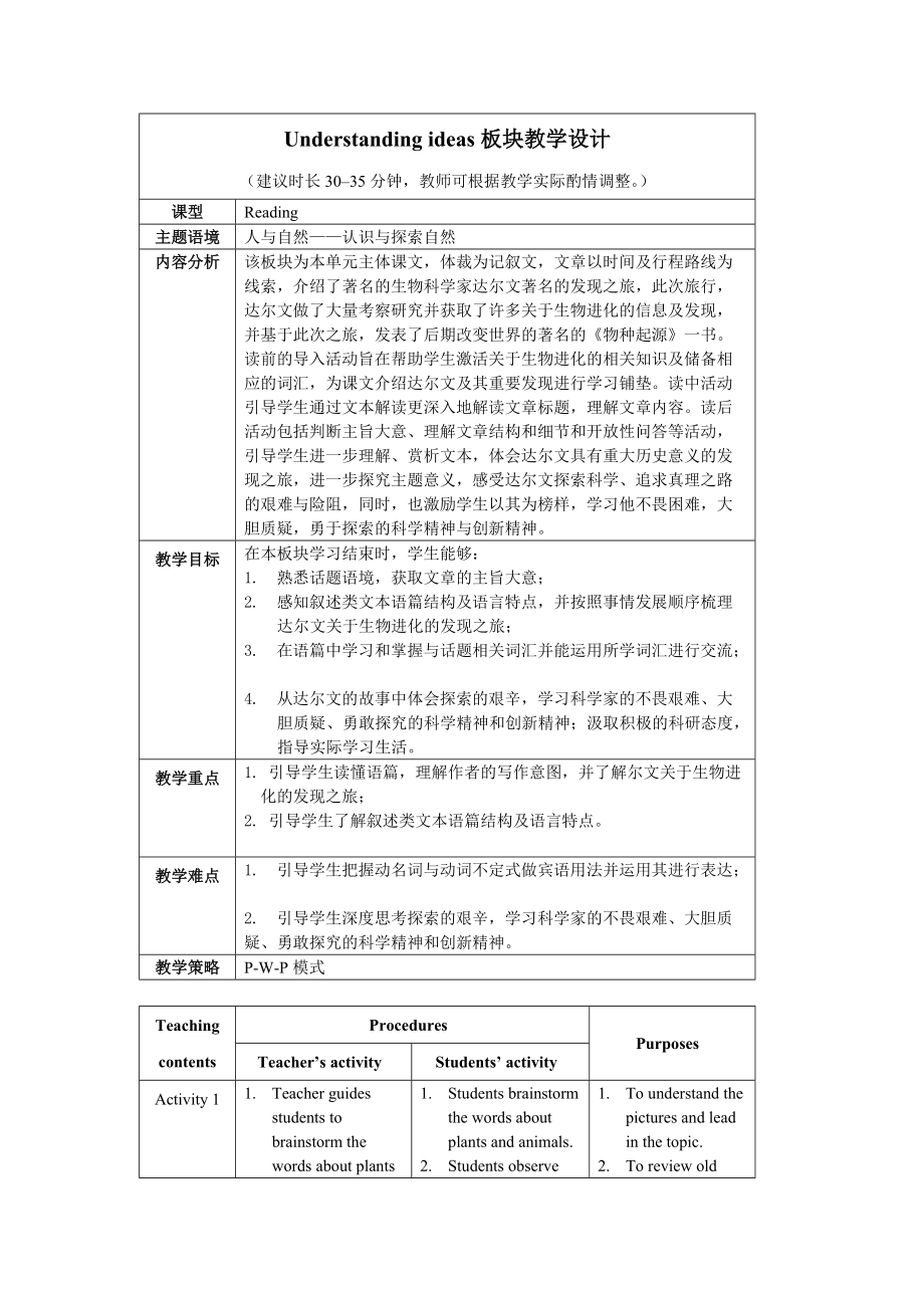 Unit 5 Uderstanding ideas 教案-（2019）新外研版高中英语选择性必修第一册.doc_第1页