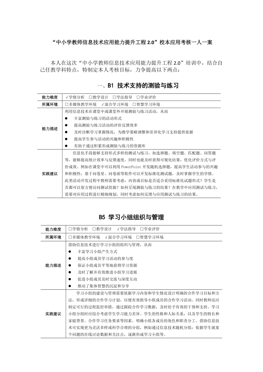 “中小学教师信息技术应用能力提升工程2.0”校本应用考核一人一案.docx_第1页