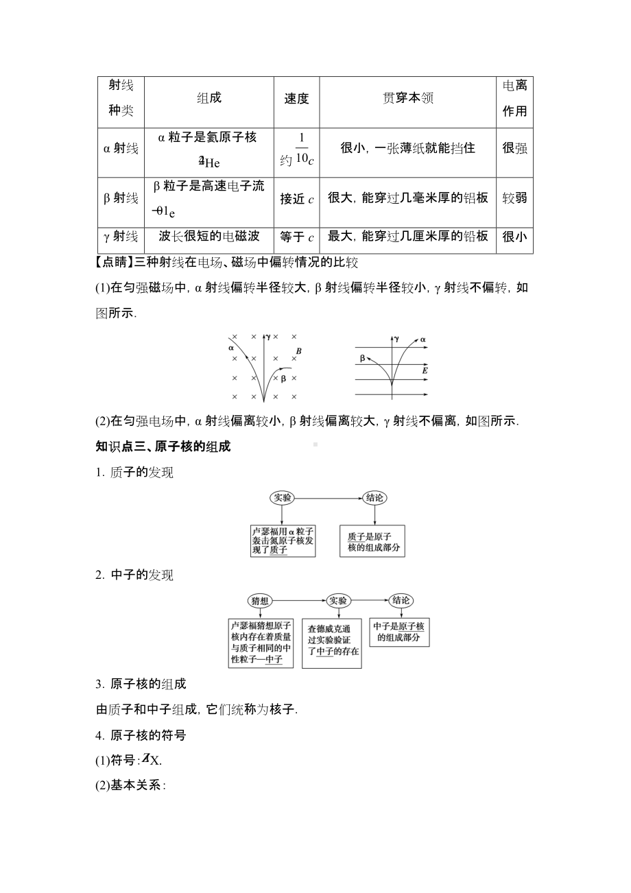 第5章第1节原子核的组成学案-（2019）新人教版高中物理选择性必修第三册.docx_第2页