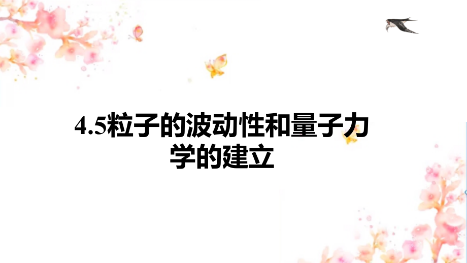 4.5粒子的波动性和量子力学的建立ppt课件（含视频）-（2019）新人教版高中物理选择性必修第三册高二下学期.rar