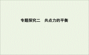 2020版高考物理总复习第二章专题探究二共点力的平衡课件.ppt