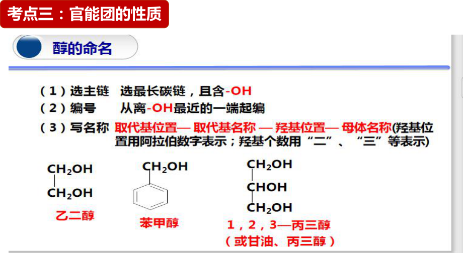 2021届高考备考-有机化学基础(第八课时)考点三：官能团的性质课件.pptx_第3页