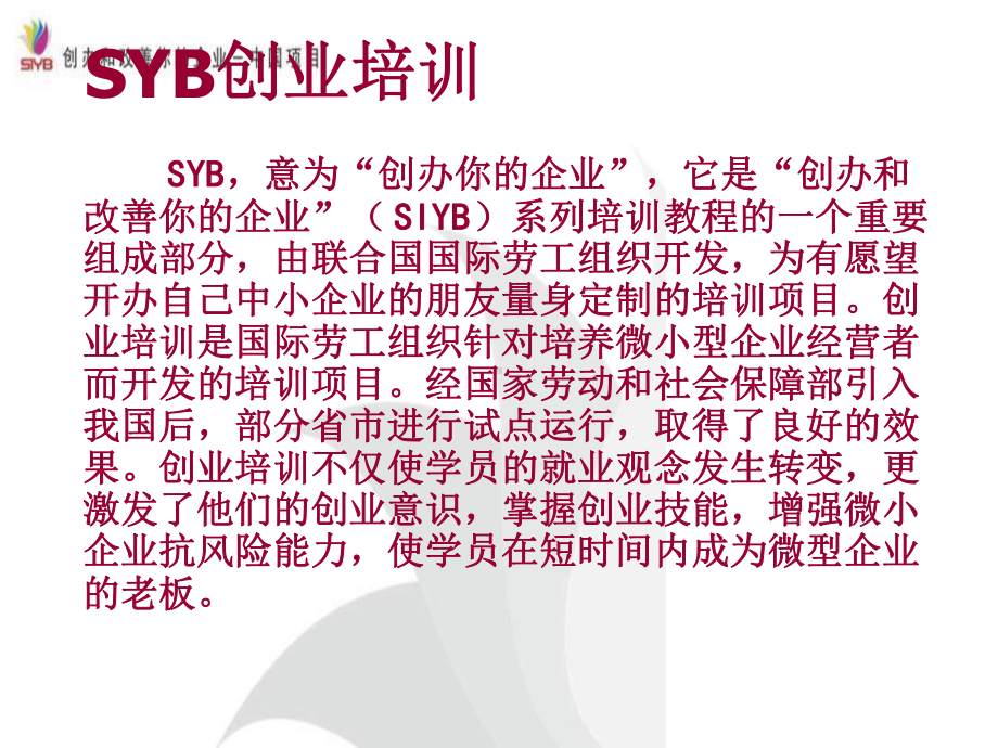 SYB创业培训全课件完整版本最新PPT课件.ppt_第2页