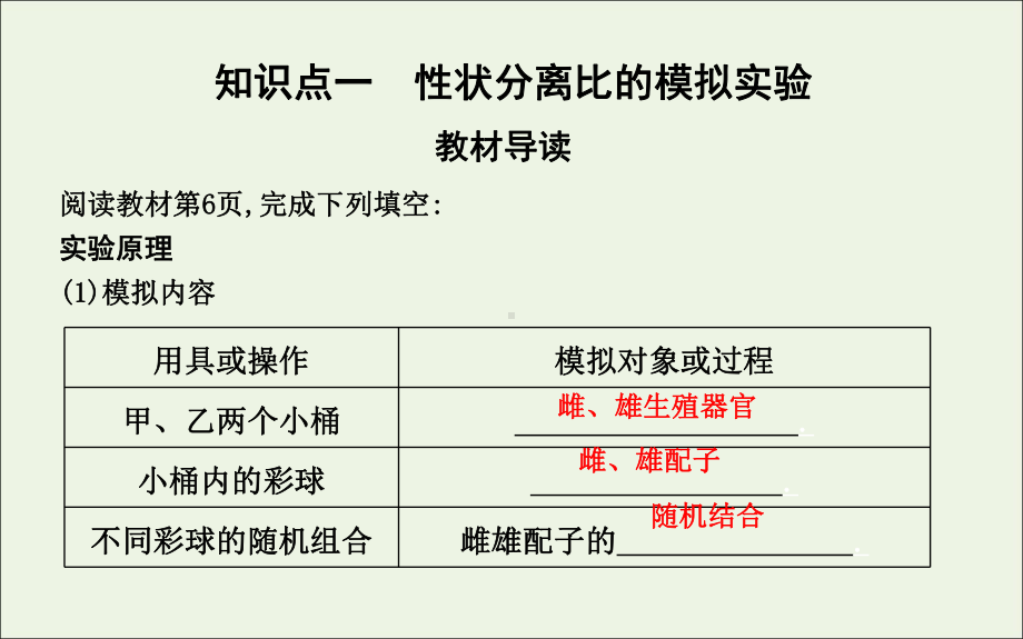 2020版高中生物第1章遗传因子的发现第1节第2课时对分离现象解释的验证和分离定律课件新人教版必修2.ppt_第3页