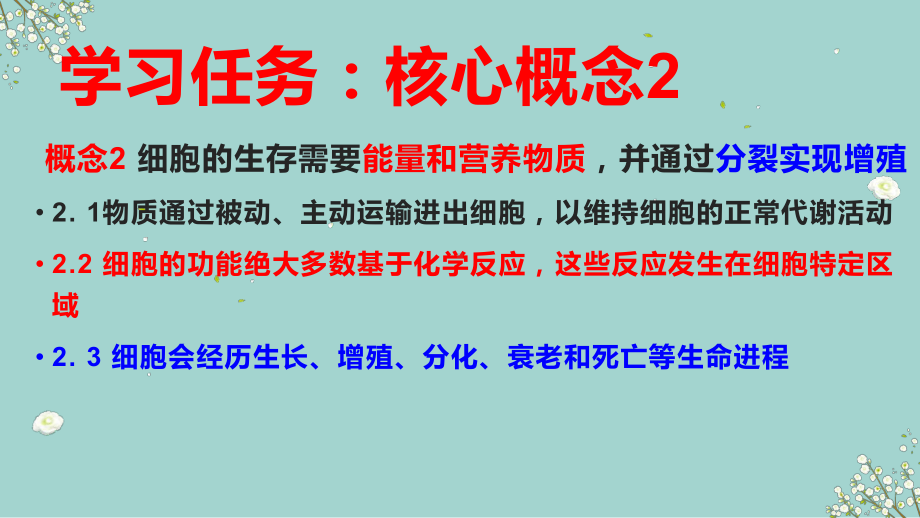 2020届高三二轮复习生物：基于核心概念的高三生物专题复习-课件.ppt_第2页