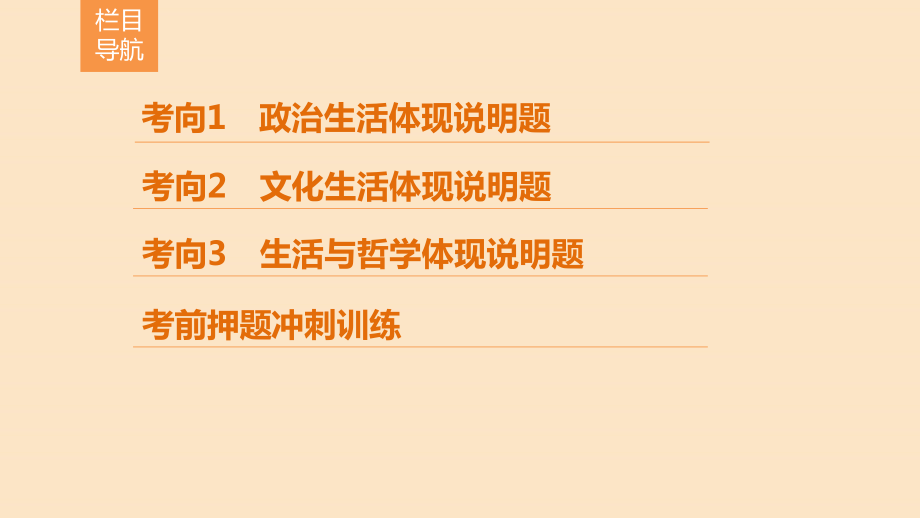 (新课标)2020高考政治二轮总复习第二部分题型攻略篇2.2.1体现说明类主观题课件.ppt_第2页