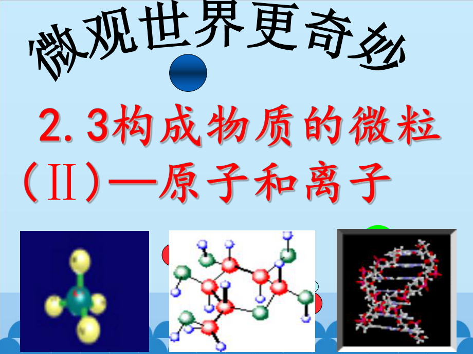 2.3-构成物质的微粒(2)-原子和离子课件(共71张PPT).ppt_第1页