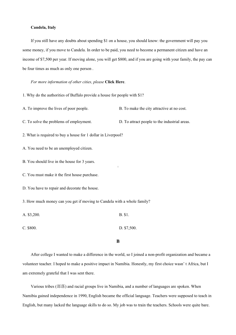 （2019）新外研版高中英语选择性必修第二册高二上学期期中英语试题汇编：阅读理解专题.docx_第2页