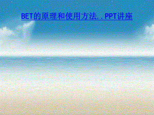 BET的原理和使用方法教育课件.ppt