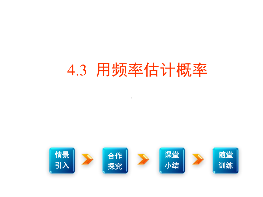 (新)湘教版九年级数学下册4.3《用频率估计概率》课件.ppt_第1页