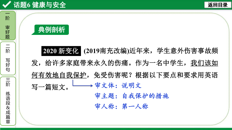 中考英语书面表达-话题6-健康与安全课件.ppt_第2页