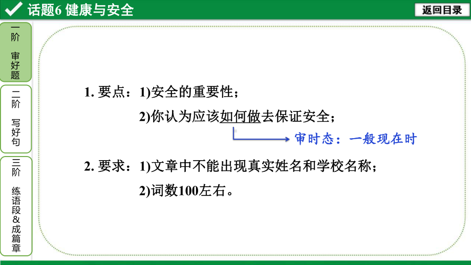 中考英语书面表达-话题6-健康与安全课件.ppt_第3页