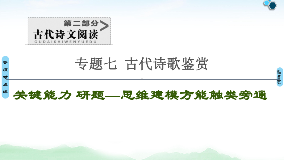 2020-2021学年新高考语文古诗选择题能力高分技巧(64张)课件.pptx_第1页