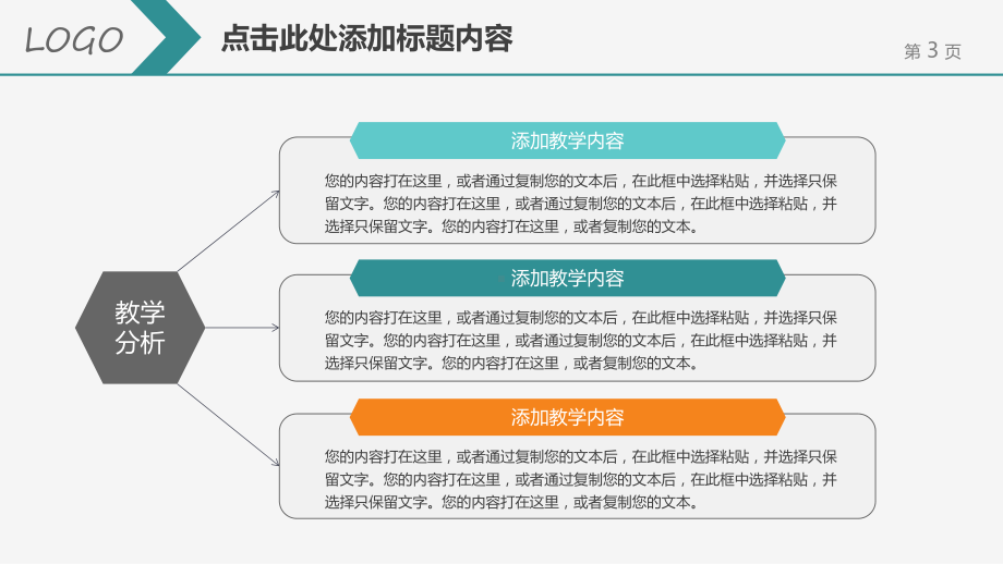 PPT模板：框架完整实用经典教育教学课件(适用于教育培训班会演讲老师试讲教学课件说课大赛)5307.pptx_第3页