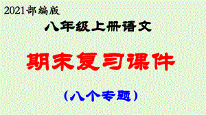 2021部编人教版八年级上册语文-期末总复习课件-专题课件.ppt