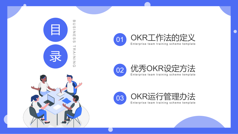 蓝色简约风OKR工作法介绍演示PPT课件.pptx_第3页