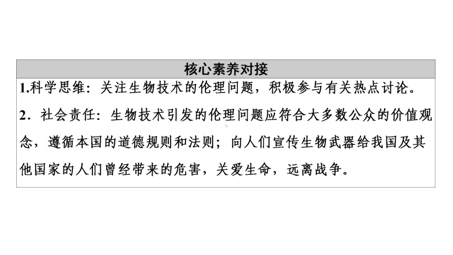 2020-2021学年新教材人教版生物选择性必修3课件：关注生殖性克隆人-禁止生物武器.ppt_第3页