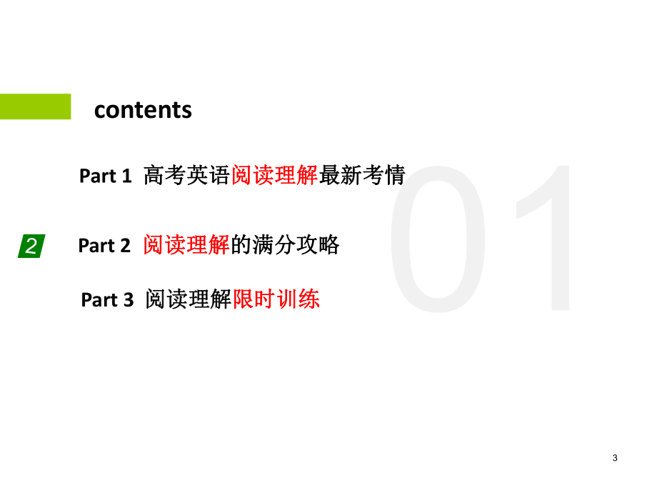 2021届高考英语冲刺阶段专题系列之阅读理解满分策略课件.ppt_第3页