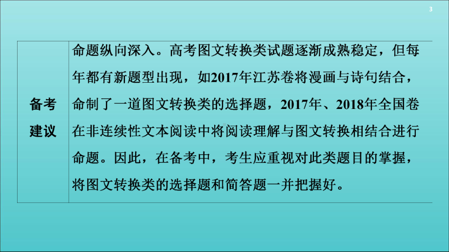 2020高考语文一轮复习第1部分专题4图文(表文)转换课件新人教版.ppt_第3页