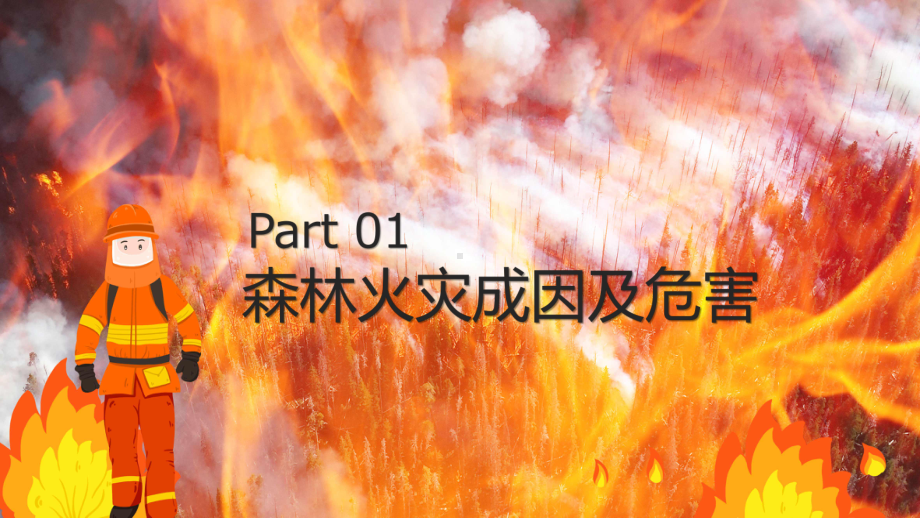 简约卡通风森林消防日知识宣讲主题教育班会演示（PPT模板）.pptx_第3页