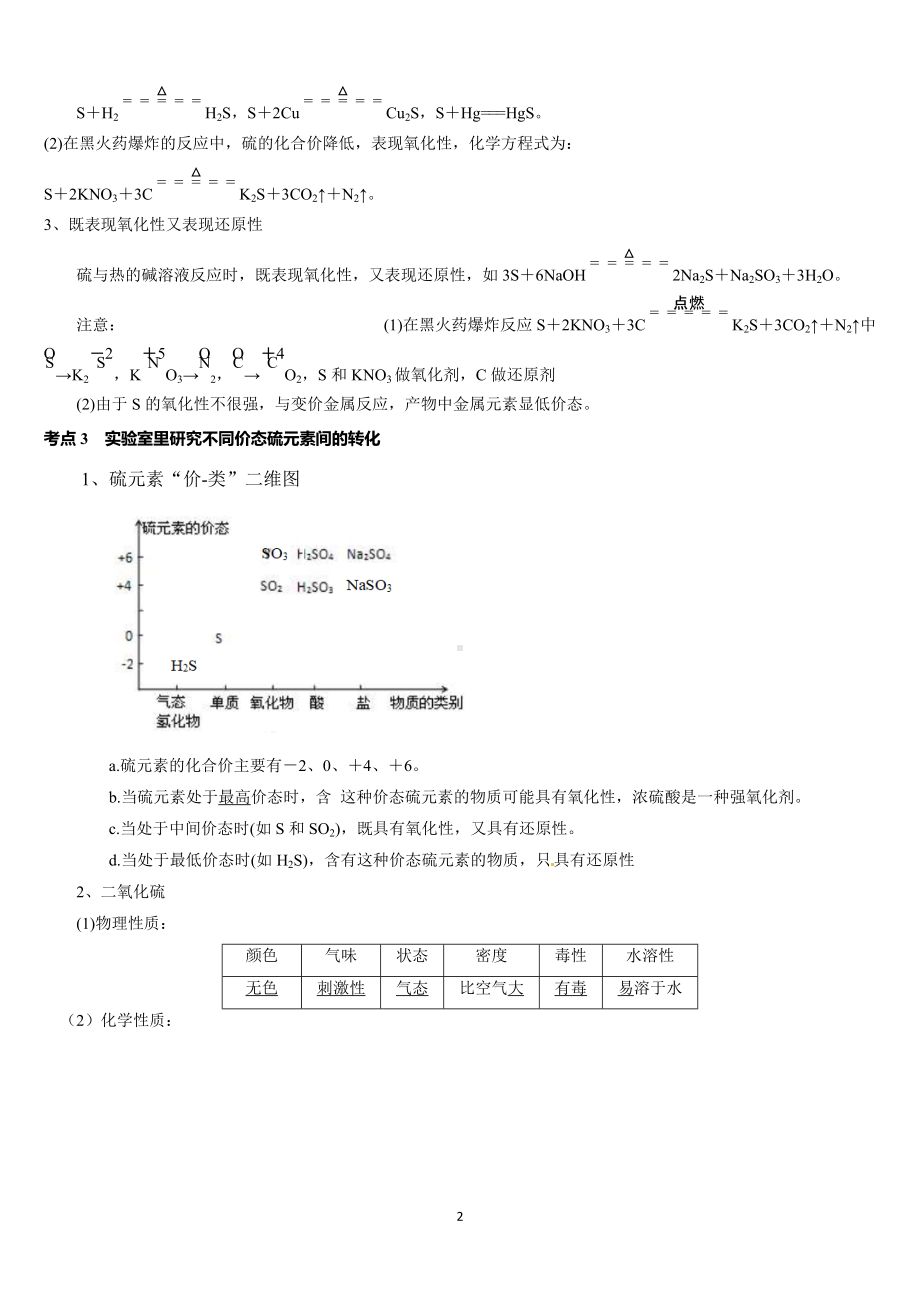 3.2 硫的转化 讲义-（2019）新鲁科版高中化学必修第一册.doc_第2页