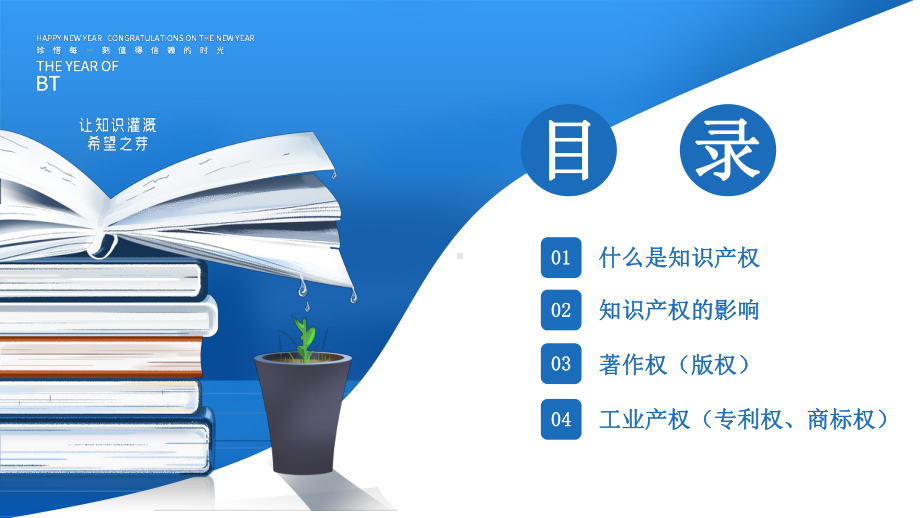 蓝色简约世界知识产权日尊重保护知识和财富科学技术推进文明专题PPT课件.pptx_第2页