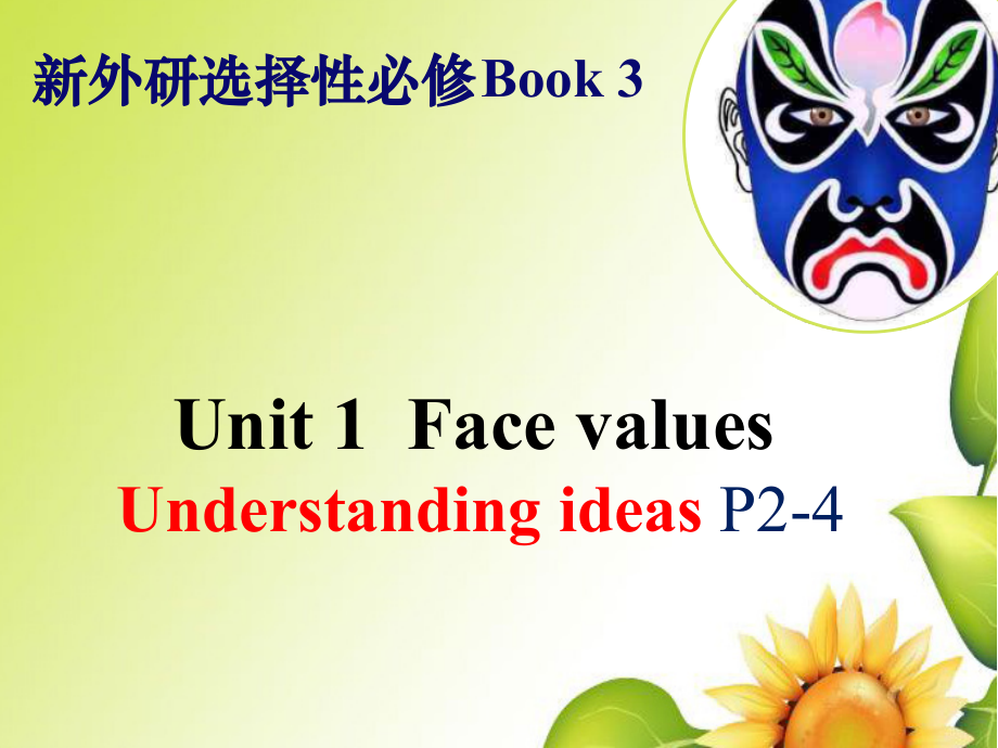 Unit 1 Face values Understanding ideas P2-4 ppt课件（含音频）-（2019）新外研版高中英语选择性必修第三册.rar