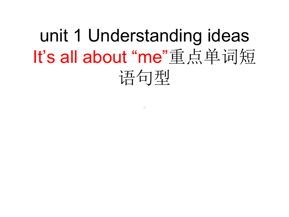 Unit 1 It's all about me课文重点单词短语句型 ppt课件-（2019）新外研版高中英语选择性必修第三册.pptx_第1页