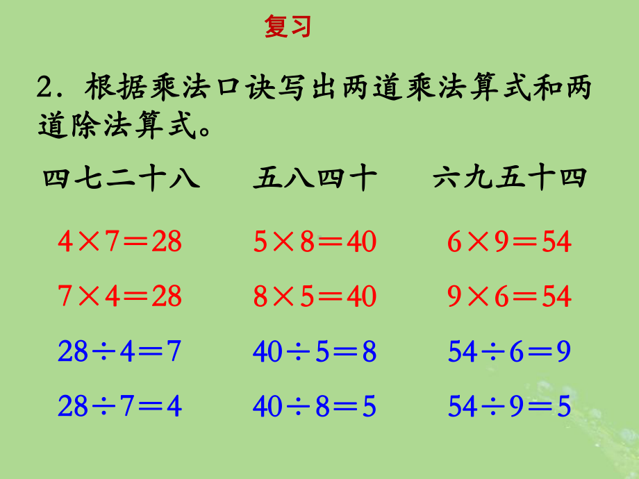 二年级数学上册第六单元表内乘法和表内除法(二)《复习》教学课件苏教版.ppt_第3页