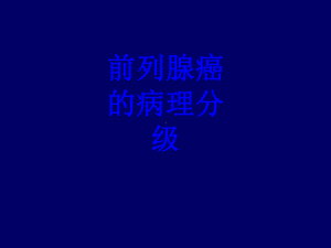 前列腺癌的病理分级PPT培训课件.ppt