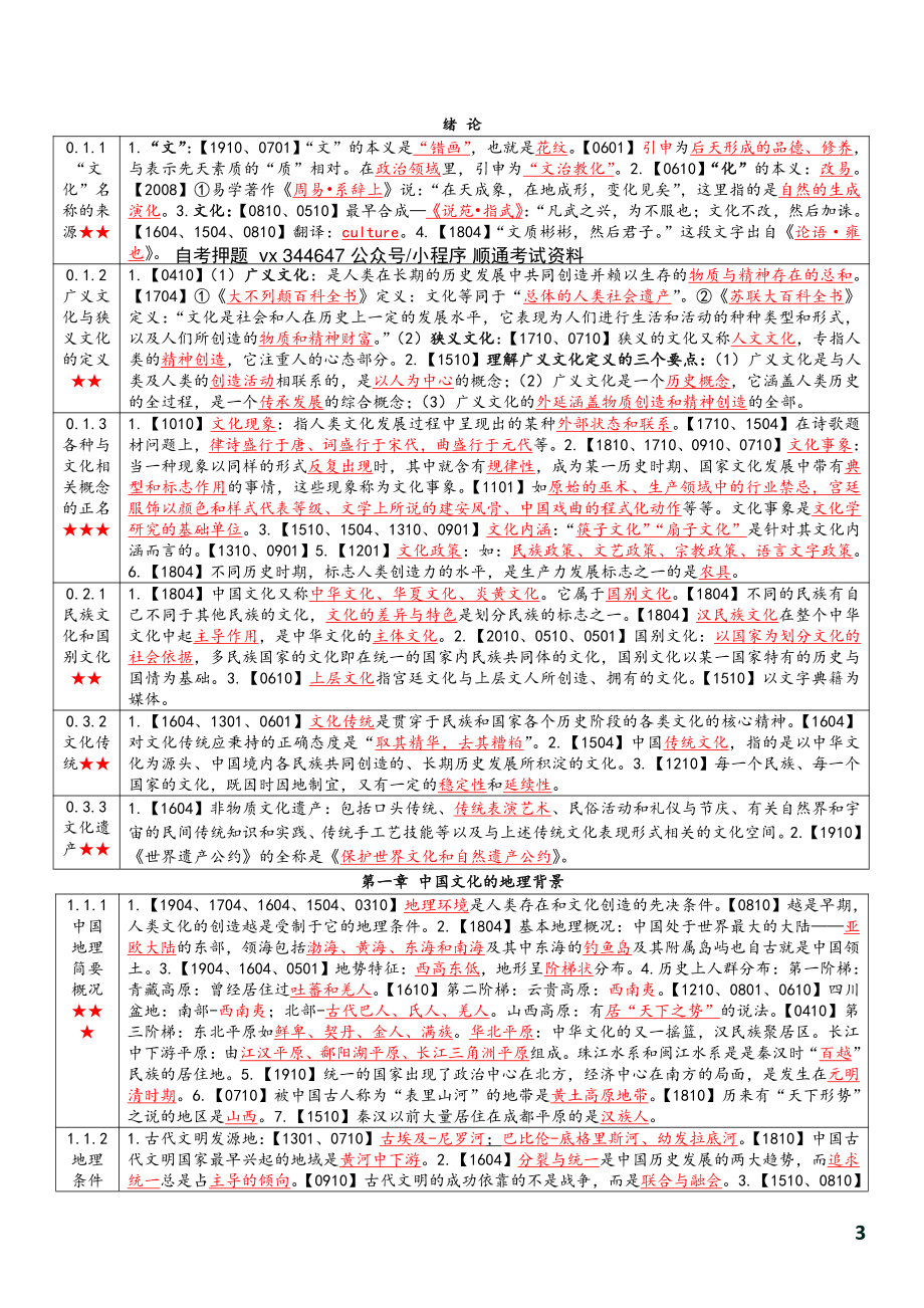 自考00321中国文化概论密训高频考点汇总.pdf_第2页