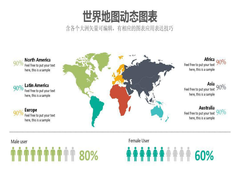 动态世界地图矢量可编辑版本PPT模板共54页课件.ppt_第2页