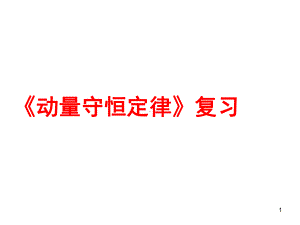 动量守恒定律复习课及习题(课堂PPT)课件.ppt