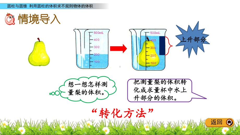 人教版六年级下册数学3.6利用圆柱的体积求不规则物体的体积PPT课件(共14张PPT).pptx_第2页