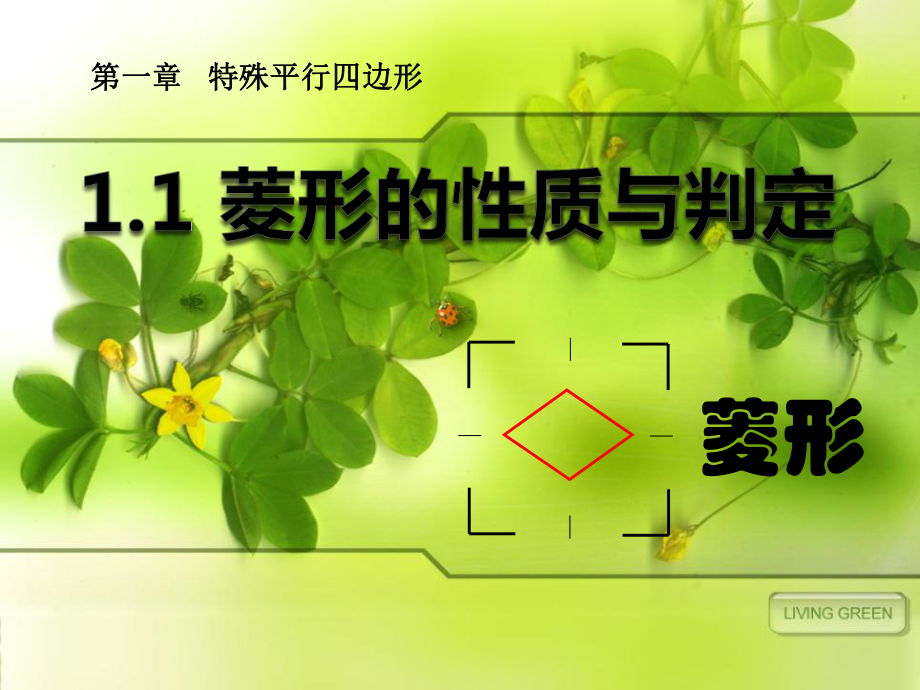 北师大版九年级数学上册《菱形的性质与判定》PPT课件(6篇).pptx_第1页