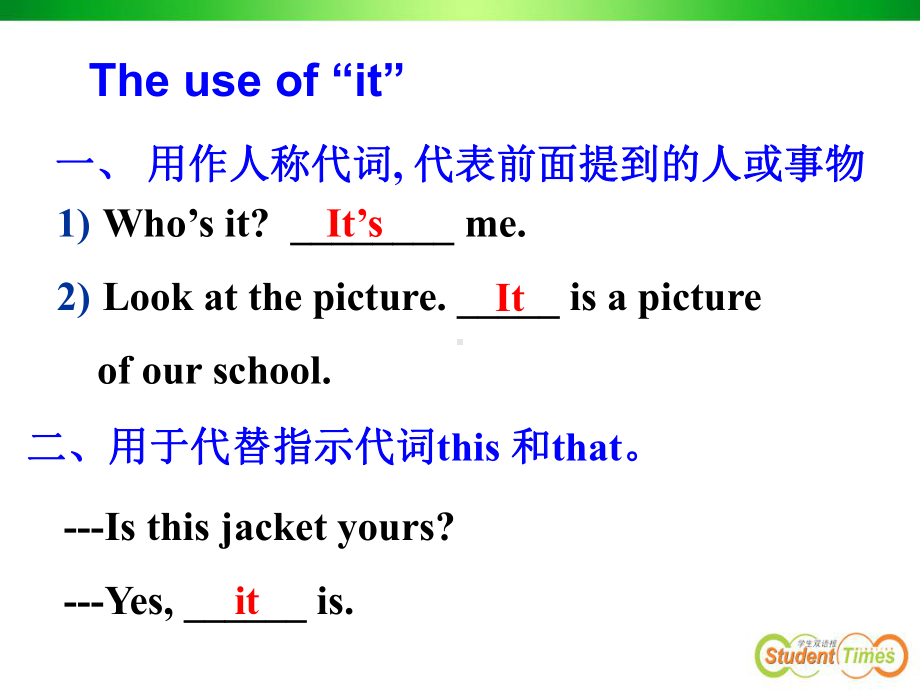 （公开课课件）选修⑥-Unit-3-Grammar-The-use-of-“it”.pptx_第2页