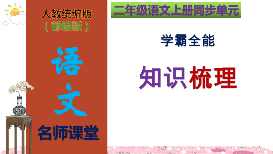 （名师课堂）部编版二年级语文上册第6单元学霸全能知识梳理(复习课件)(共60张PPT).ppt_第1页