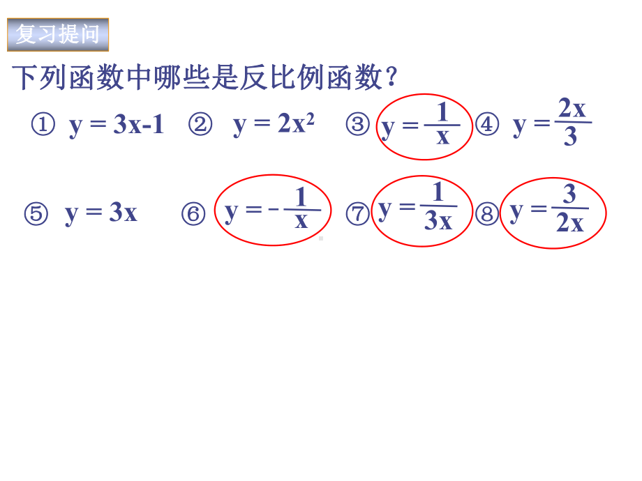 反比例函数的图象和性质(1)PPT课件.ppt_第3页