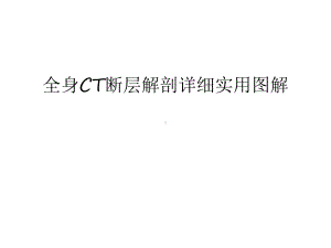 全身CT断层解剖详细实用图解教学文稿课件.ppt