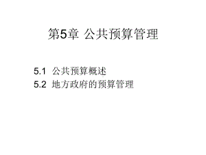 公共管理学5-公共预算管理课件.ppt