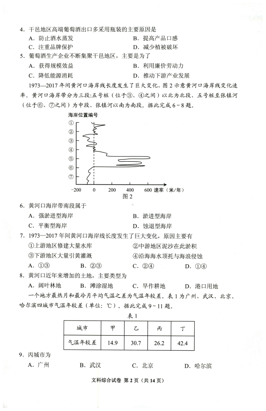 贵州省2022年普通高等学校招生适应性测试文综.pdf_第2页