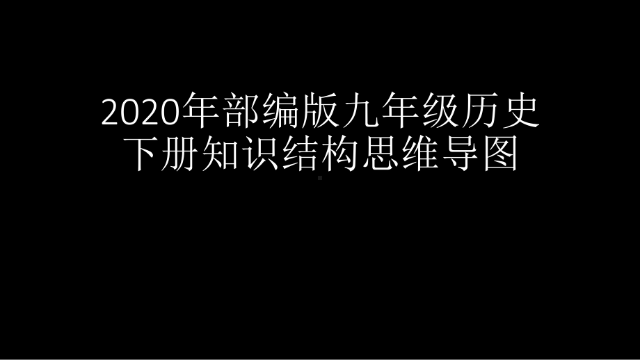 2020年部编版九年级历史下册知识结构思维导图课件.pptx_第1页